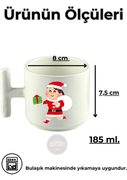 Deepcraft Best Quality 'Noel Anne' T Kulplu Kupa 185 Ml