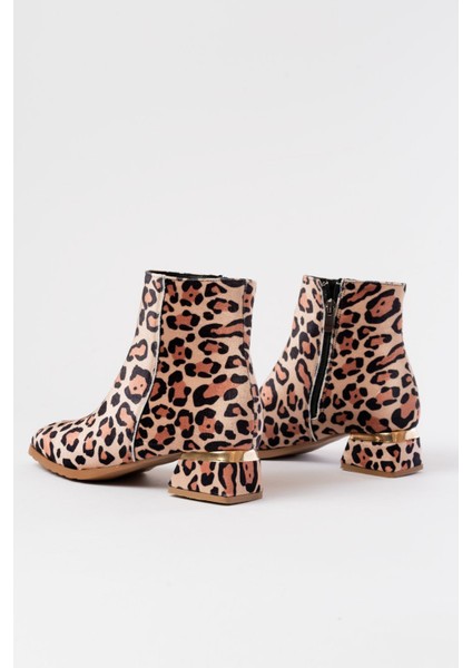 RM-500 Leopar Topuklu Fermuarlı Günlük Kadın Bot indirimleri
