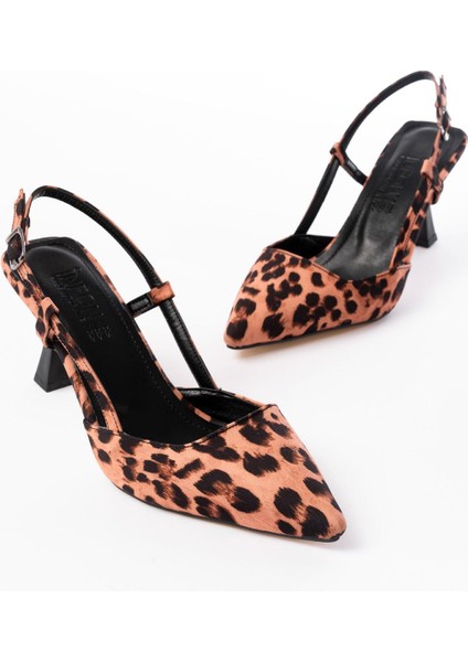Leopar Günlük 7 cm Topuklu Bayan Ayakkabı