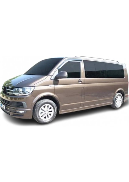 Volkswagen Transporter - (2003 - 2021) Uzun Şase Custom Style Yan Marşpiyel Seti (Plastik)