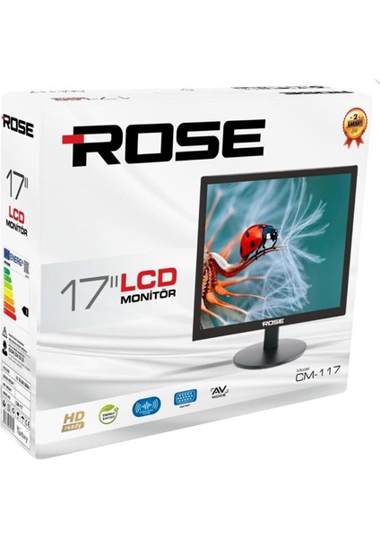 CM-117 17'' Hd LED Cctv Monitör VGA HDMI Rca Girişli Hoparlörlü 210069