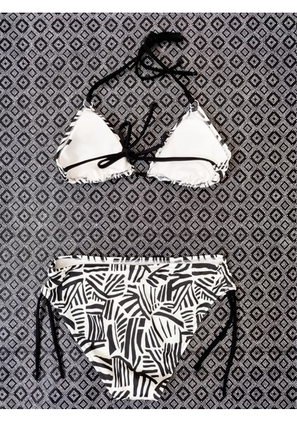 Zebra Üçgen Yandan Büzmeli Bikini