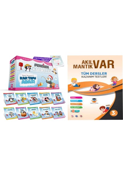 3. Sınıf Kartopu Adası Hikaye Serisi ve Akıl Var Mantık Var Tüm Dersler Kazanım Test