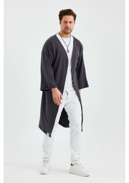 Uzun Kimono Siyah Düz Fakir Kol Oversize Bohem fiyatları
