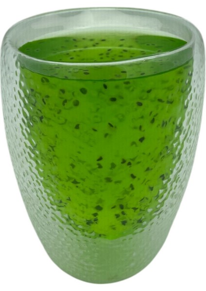 Çift Cidarlı Buzlu Kahve - Latte - Çay Bardağı Seti - Cam Kupa Seti 300 Ml x 4 Adet 2221
