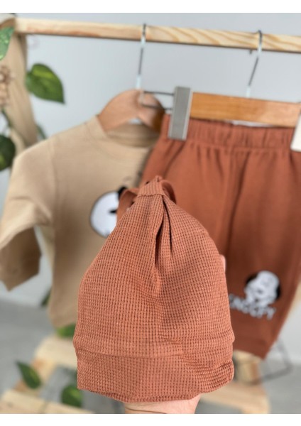 Snopy Baskılı Şapkalı 3'lü Takım Set modelleri