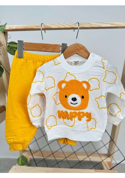 Happy Süzine Nakışlı 2 Ip Mevsimlik Unisex Bebek/çocuk Ikili Takım