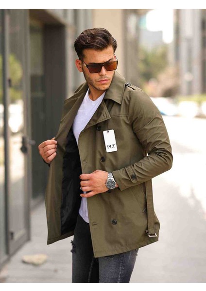 Erkek Su ve Rüzgar Geçirmez Kemerli Trençkot fiyatları