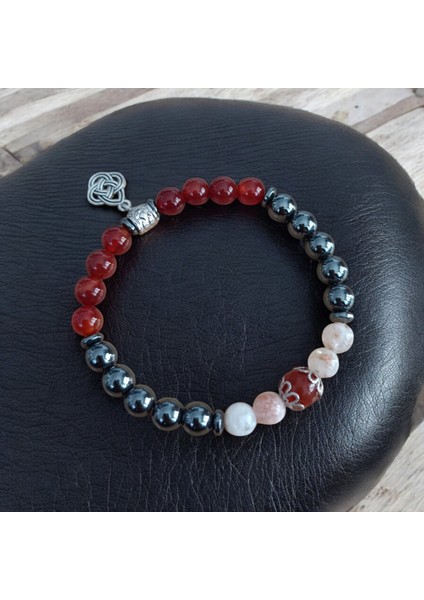 Bereket Bolluk Zenginlik Bilekliği Sitrin Taşı Akik Taşı Hematit Taşı Bileklilk Doğal Taş Bileklik modelleri