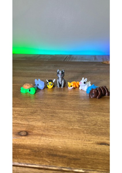 Minik Hayvanlar Dekoratif Figür (Ayı-Arı-Köpekbalığı-Tilki-Kedi-Kaplumbağa-Yunus-Tavşan)