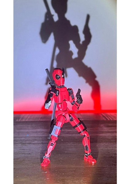 Titan TN13 Deadpool Tüm Eklemleri Hareketli Şekil Değiştirme Robotu Oyuncak Figür(Silah Seti Dahil)