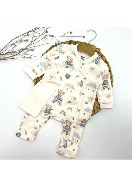 Unisex Gökkuşağı Ayıcıklı Tulum