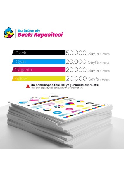 Epson Workforce Pro WF-C529 / WF-C579 Yüksek Kapasiteli Muadil Kartuş Mavi T01D2 - C13T01D200