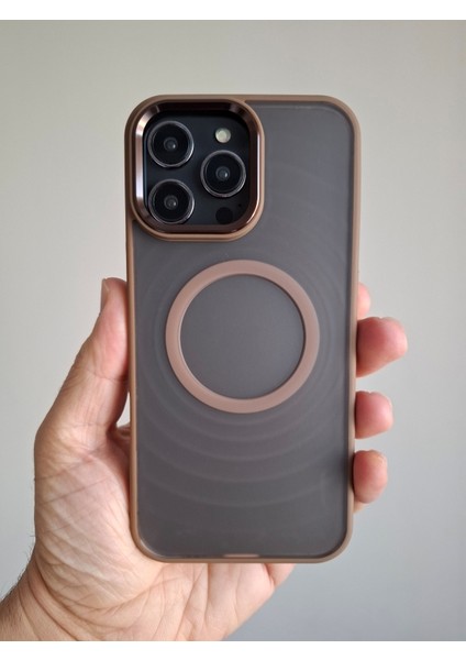 iPhone 16 Pro Max Uyumlu Magsafe Şarj Özellikli Kamera Koruma Çıkıntılı Çöl Titanyum Renk Mat Kılıf fiyatları