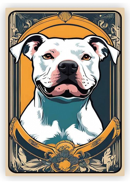 Pitbul Pit Bull Pitbull Ahşap Poster 20 x 29 cm