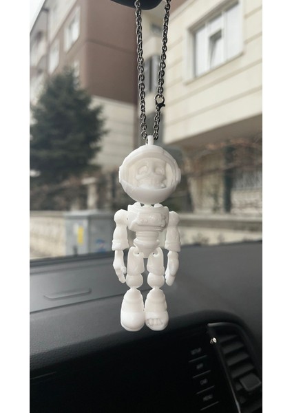 Iskelet Astronot Hareketli Ayna Süsü - Dikiz Aynası Süsü Zincirli