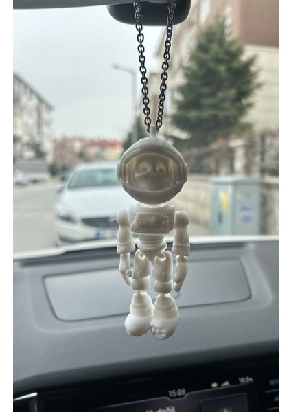 Iskelet Astronot Hareketli Ayna Süsü - Dikiz Aynası Süsü Zincirli modelleri