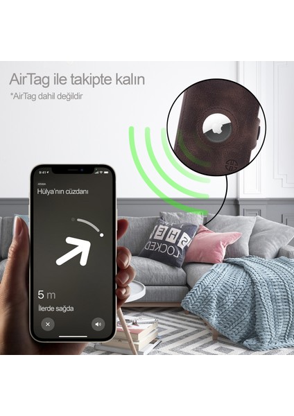 Verona Air Kahverengi AirTag Cepli Unisex Deri Rfid Korumalı Minimalist Kartlık Erkek Kadın Cüzdan Hediye