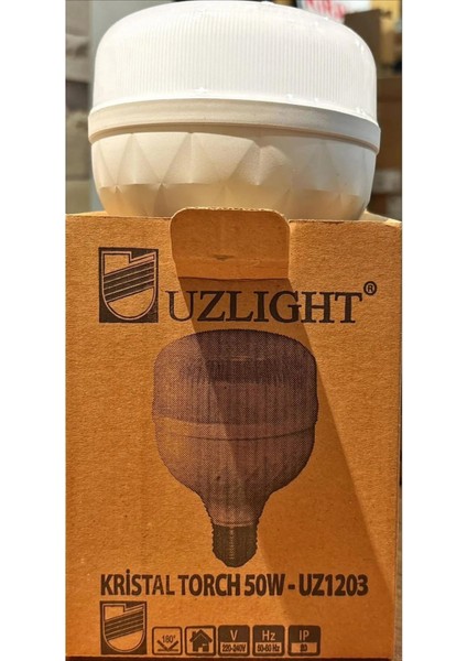 50 Watt Kristal Torch LED Ampul-Sarı Işık