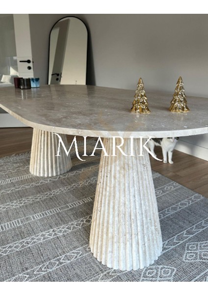 Traverten Mermer Yemek Masası Tirtoku fiyatları