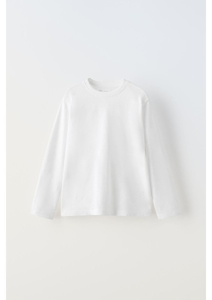 Çocuk Düz Beyaz T-Shirt
