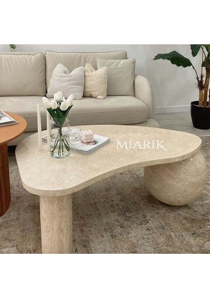 Mermer Fasulye Tabla Tek Küre Ayaklı Orta Sehpa Ctln fiyatları