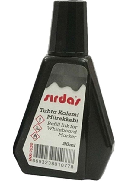 Sırdaş Tahta Kalemi Mürekkebi Siyah 28 cc 10'lu