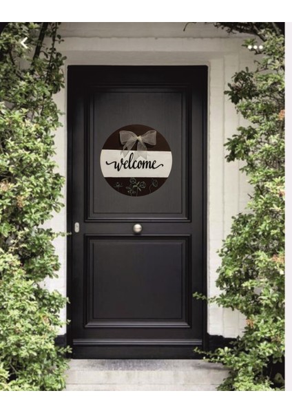 Kapı Süsü Ahşap Welcome