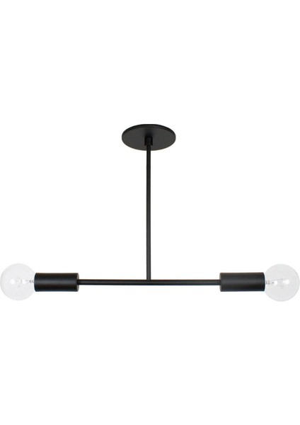 Metal 2 Başlı Sade Avize