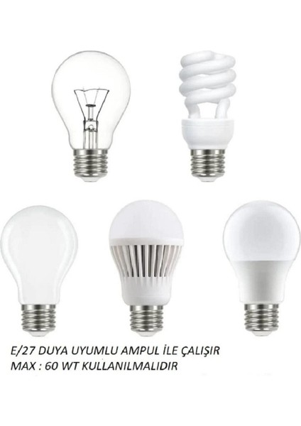 Menekşe 2 Başlı Kumaş Başlıklı Salon Avize Duvara Monteli