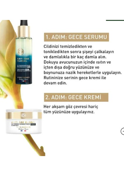 Gece Nemlendirici Rutin Seti - Yenileyici / Anti-Age Global Gece Serumu ve Nemlendiriciden Oluşan Rutin Seti! fiyatları