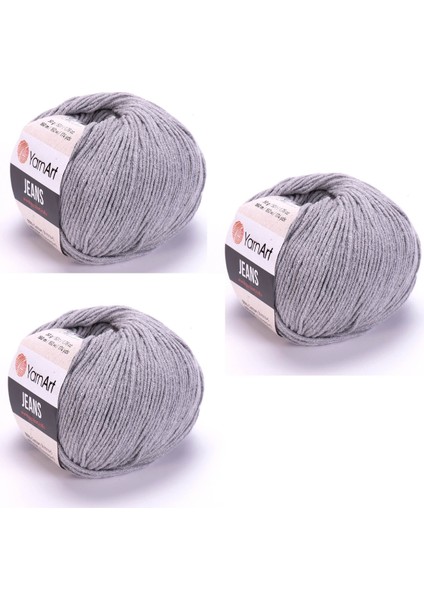 Jeans 46 Gri Amigurumi Örgü Ipi Hırka Örgü Ipi Bebek Ipi Punch Ipi 3'lü Paket