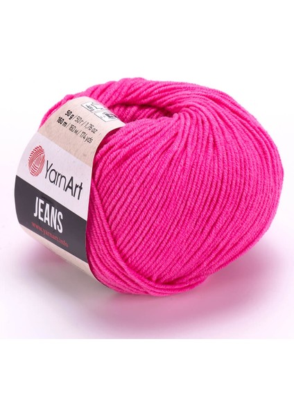 Jeans 42 Fuşya Amigurumi Örgü Ipi Hırka Örgü Ipi Bebek Ipi Punch Ipi 3'lü Paket
