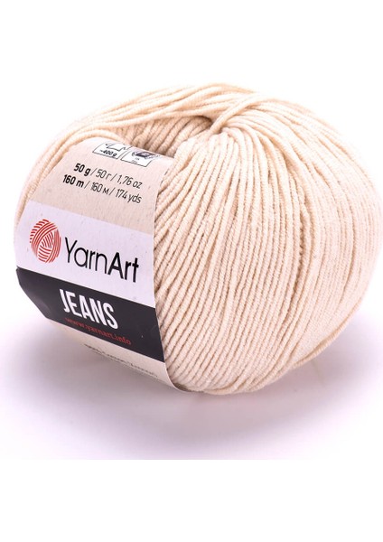 Jeans 05 KREM3LÜ Amigurumi Örgü Ipi Hırka Örgü Ipi Bebek Ipi Punch Ipi 3'lü Paket