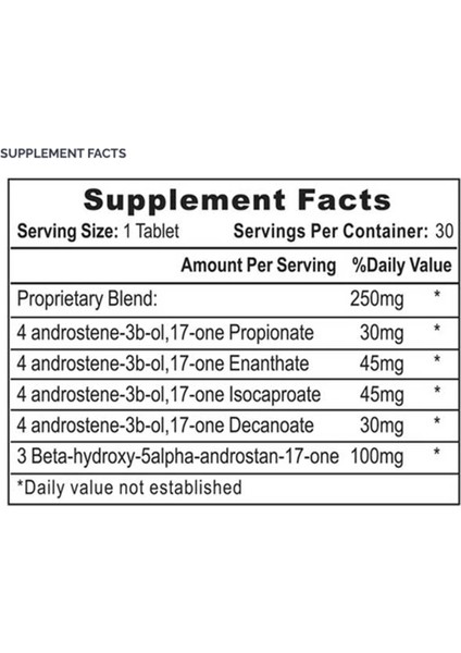 Pharmaceuticals Sustanon 250 Prohormon ve Testesteron Bir Arada 30 Tablet. Usa MENŞEI.3754