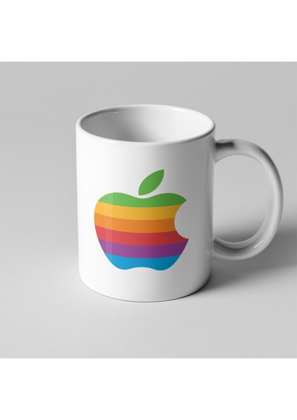 Retro Apple 1977 Logolu Kupa Seramik Kahve Mug