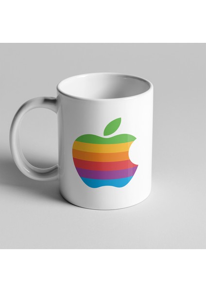 Retro Apple 1977 Logolu Kupa Seramik Kahve Mug