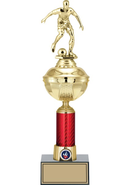 Kişiye Özel Futbol Figürlü Kupa-Okul Kupası-Ödül Kupası-Turnuva Kupası 39 cm