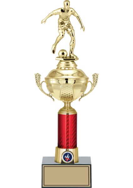 Kişiye Özel Futbol Figürlü Kupa-Okul Kupası-Ödül Kupası-Turnuva Kupası 39 cm