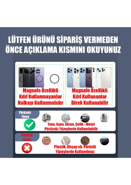 Yeni Nesil Akıllı Taşınabilir Magsafe Mıknatıslı Otomatik Vakumlu Telefon Tutucu Araç Içi Ev Ofis