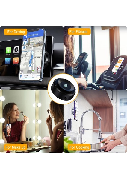 Yeni Nesil Akıllı Taşınabilir Magsafe Mıknatıslı Otomatik Vakumlu Telefon Tutucu Araç Içi Ev Ofis