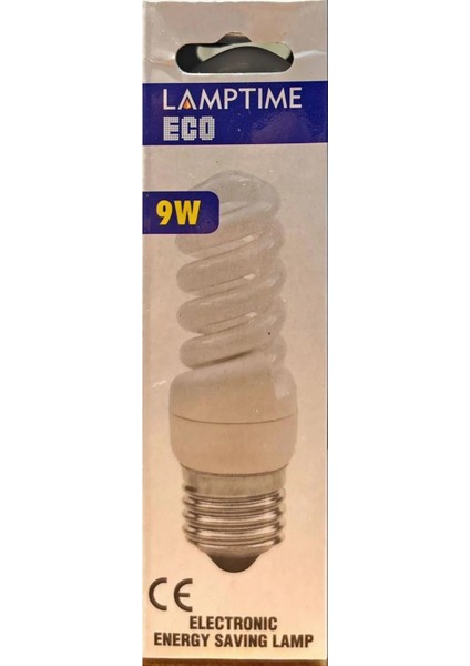 Lamptime // 9 Watt Spiral Tasarruflu Ampul-Beyaz Işık