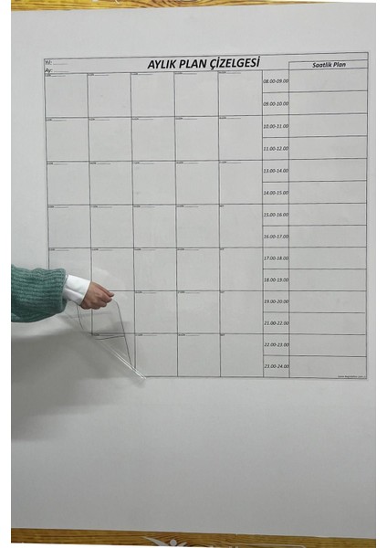 Aylık Planlayıcı Manyetik Duvar Stickerı Takvim Plan Çizelgesi (K0)