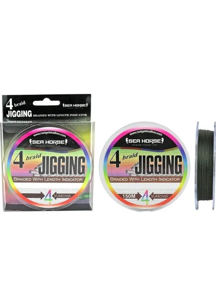 Jigging 150MT 4 Kat Ip Misina Yeşil