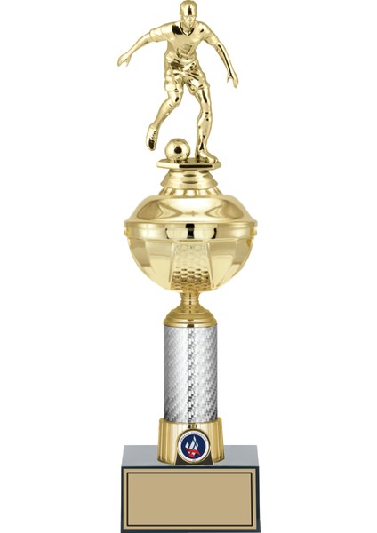 Kişiye Özel Futbol Figürlü Kupa-Okul Kupası-Ödül Kupası-Turnuva Kupası 39 cm