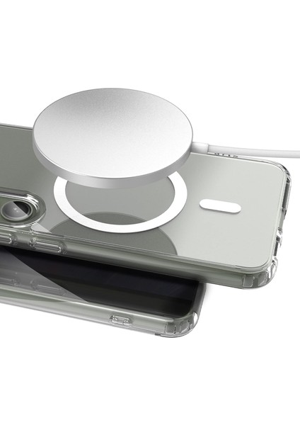 Samsung Galaxy S24 Kılıf Magsafe Kablosuz Şarj Destekli Şeffaf Silikon Kapak fiyatları