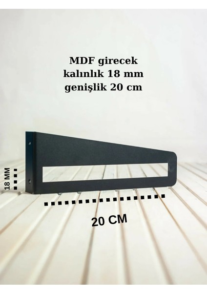 Metal Raf Ayağı 2'li Set / Çiçeklik / Kitaplık / Siyah Renkli (2 Adet Raf Ayağı + Dubel + Vida)