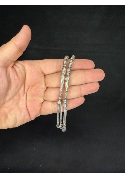 Alpaka Zaza Tesbih Gümüş Benzetme Boru Kesim 10,5mmX5mm T-671 fiyatları