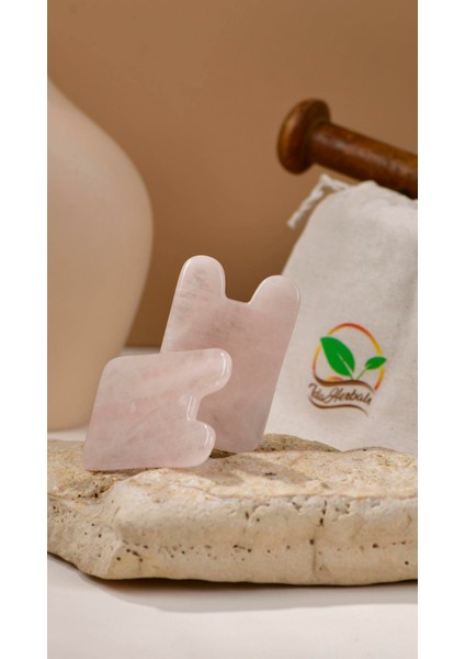 Pembe Kuvars Kare Gua Sha