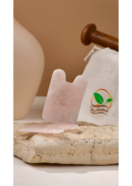 Pembe Kuvars Kare Gua Sha